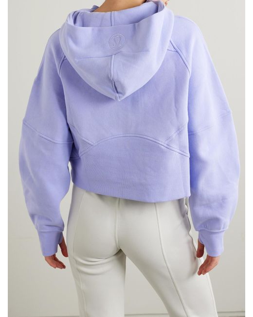 lululemon athletica Scuba Cotton-blend Half-zip Hoodie in Blue