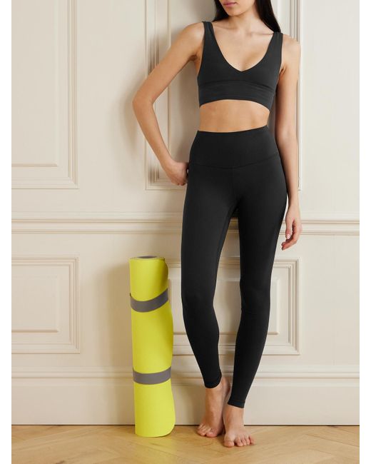 lululemon athletica Black Yoga Align V-Neck Sport-Bh Aus Nulu-Material
