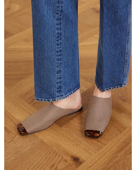 Loro Piana White Alba Embellished Cashmere And Silk-Blend Hopsack Slippers