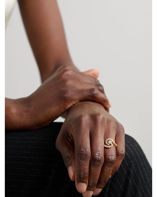 Sophie Bille Brahe Natural Ocean De Ciel 18-Karat Recycled Diamond Ring