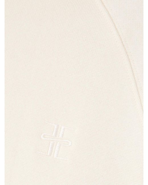 ÉTERNE Natural Hoodie Aus Einer Baumwoll-Modalmischung Mit Stickerei