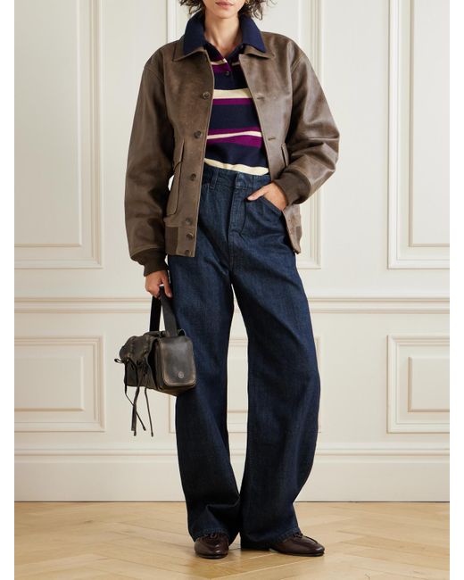 Aimé Leon Dore Brown Leather Jacket