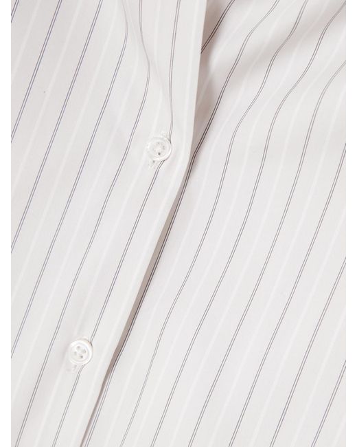 Kallmeyer White Lilette Striped Cotton-Poplin Shirt