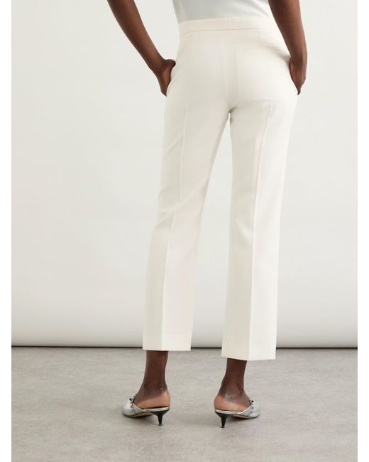 Alexander McQueen White Wool-Canvas Tapered Pants
