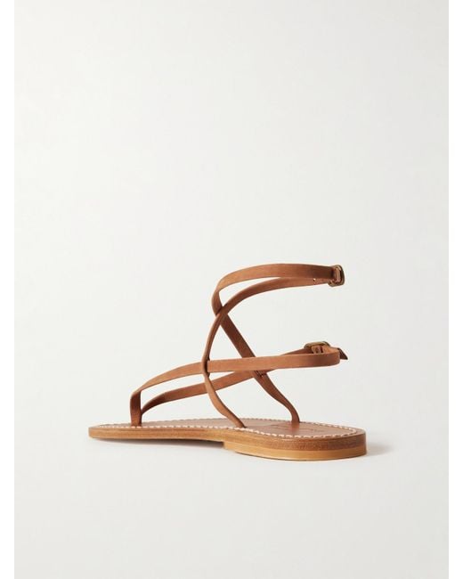 K. Jacques Brown Abako Leather Sandals