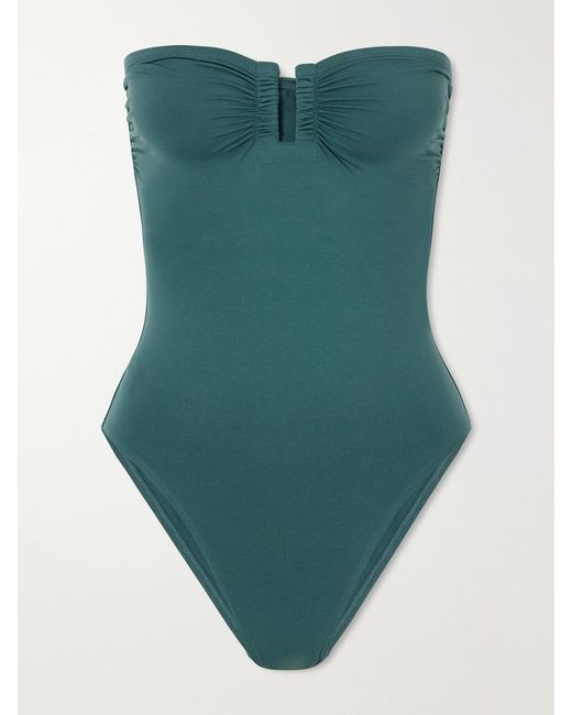 Eres Green Le Cassiopée Bandeau Swimsuit