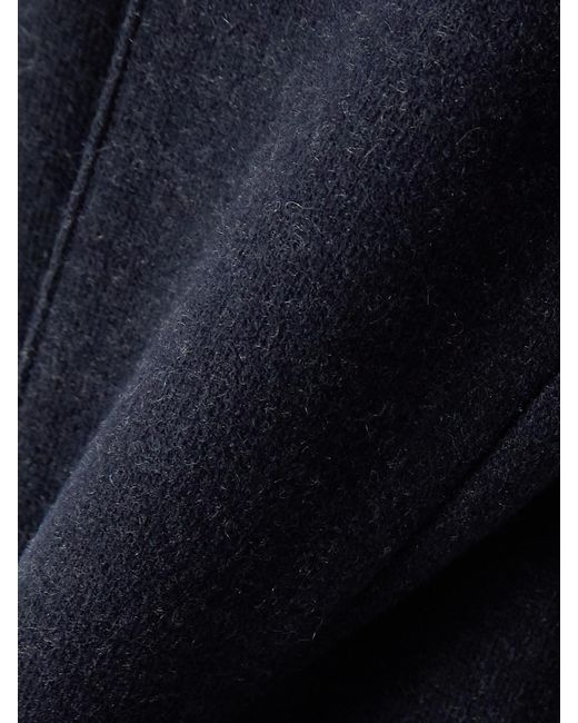 Loro Piana Blue Cropped Pleated Cashmere-Blend Skinny Pants