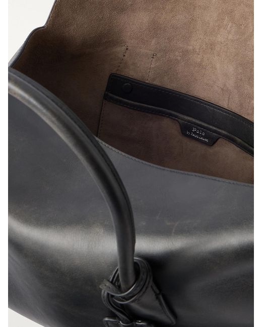 Polo Ralph Lauren Black Leather Tote Bag