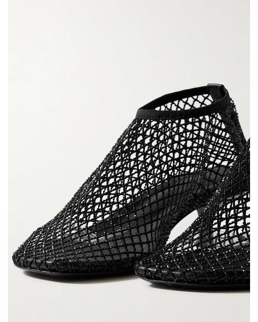 Christopher Esber Black Minette Pumps Aus Mesh Mit Lederbesätzen Und Kristallen