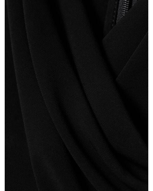 Max Mara Black Kaiser Midikleid Aus Stretch-Jersey Und Baumwollpopeline Mit Gürtel