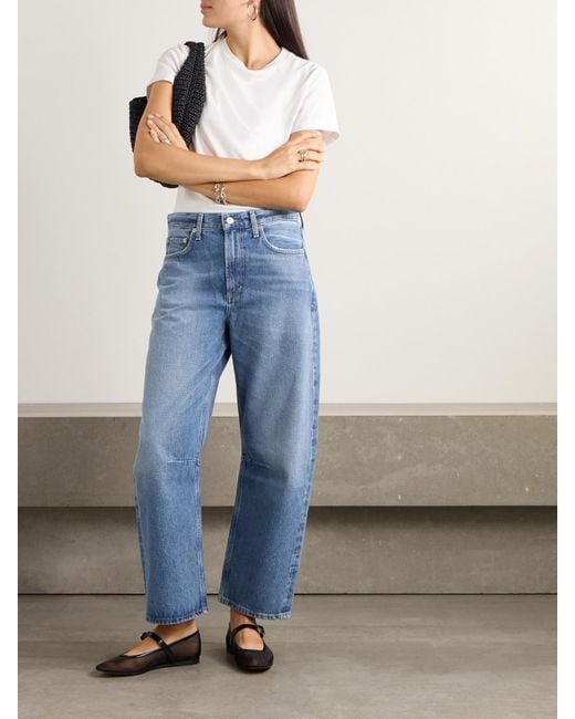 Citizens of Humanity Blue Miro Mid-Rise Barrel-Leg Recycled Jeans