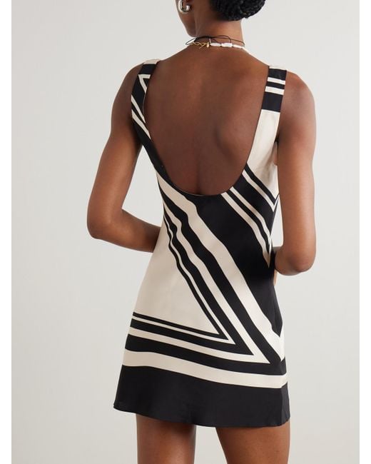 Mini-Robe En Crêpe De Chine De Soie Imprimé Pietra Sir en coloris Black
