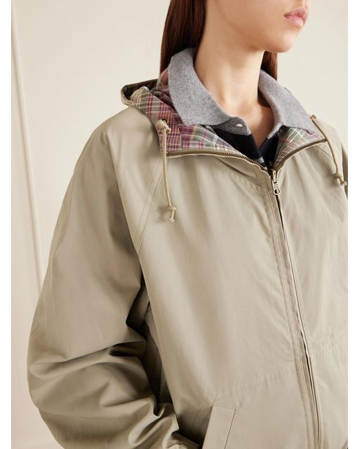 Aimé Leon Dore Natural Hooded Reversible Checked Shell Jacket