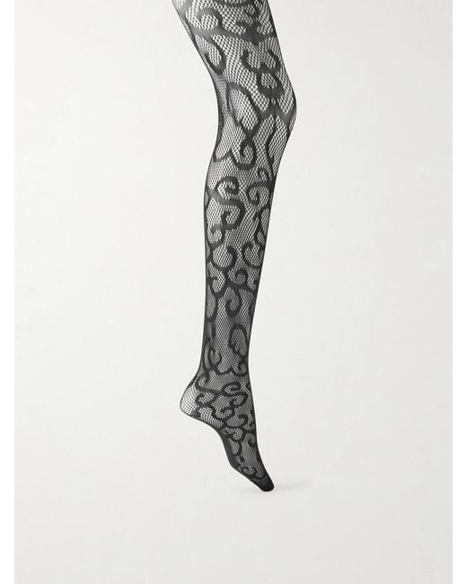 Gabriela Hearst Black Tyla Stretch-Lace Tights