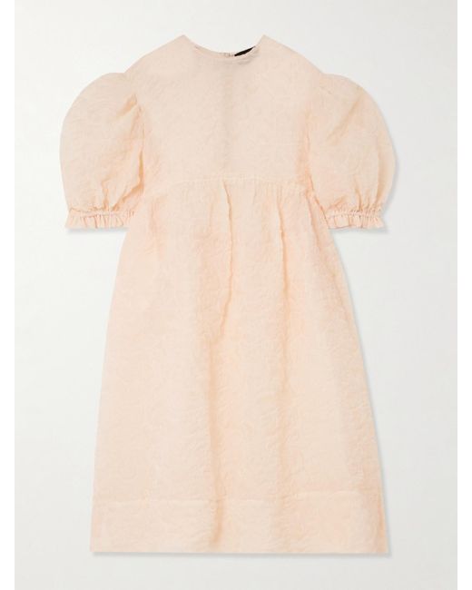 Simone Rocha Natural Oversized-Midikleid Aus Organza