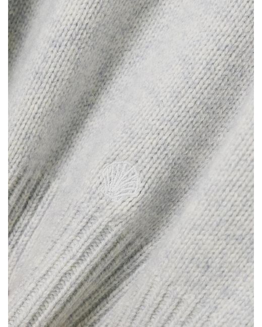 Loulou de Saison White Bruzzi Pullover Aus Einer Woll-Kaschmirmischung
