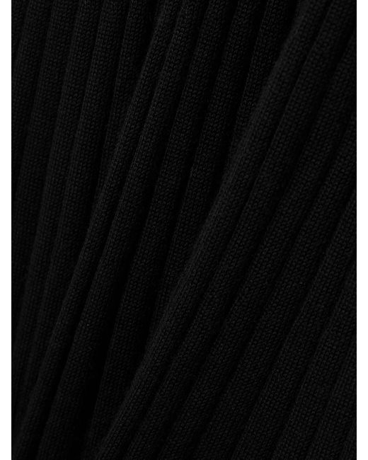 Gabriela Hearst Black Ardor Midikleid Aus Einer Gerippten Kaschmir-Seidenmischung