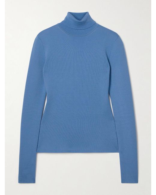 Gabriela Hearst Blue May Rollkragenpullover Aus Einer Woll-Kaschmirmischung