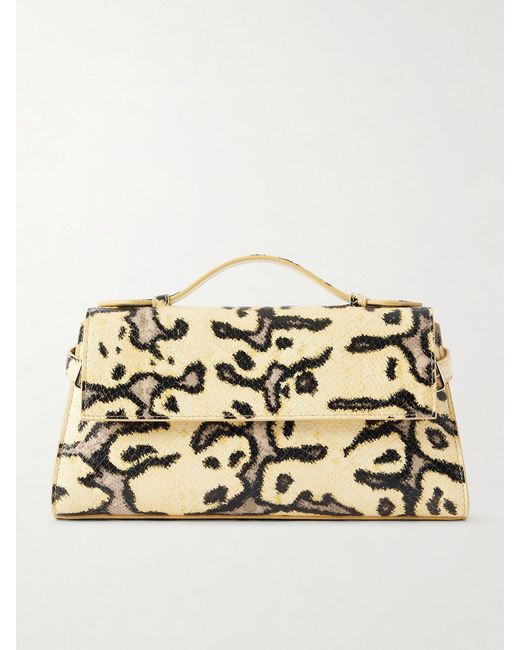 Proenza Schouler Metallic Tate Snake-Effect Leather Tote