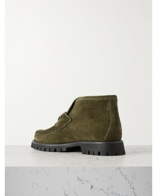 Bottines En Daim À Mors De Cheval Sylke Gucci en coloris Green
