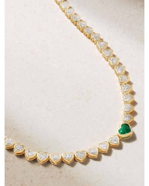 Anita Ko Natural 18-Karat, Diamond And Emerald Necklace