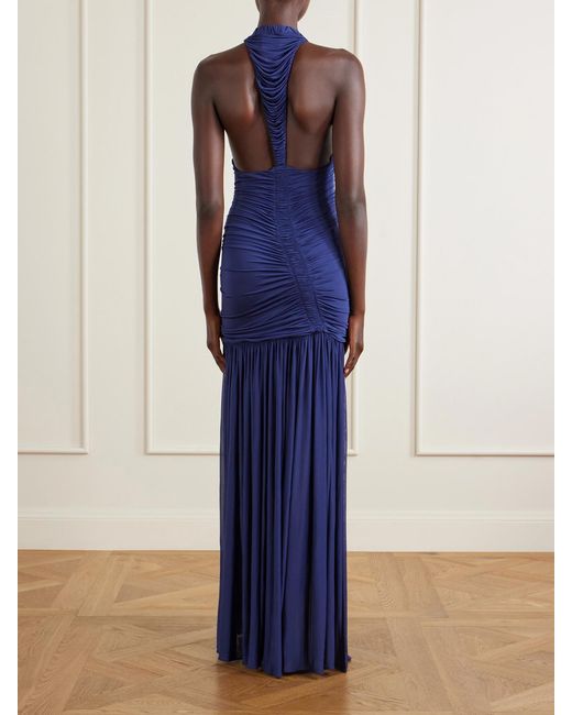 Christopher Esber Blue Orion Gathered Jersey Gown