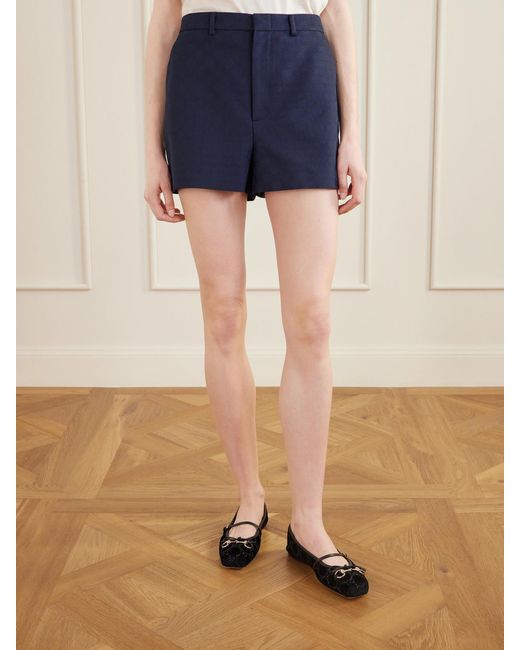 Gucci Blue Twill Jacquard Shorts