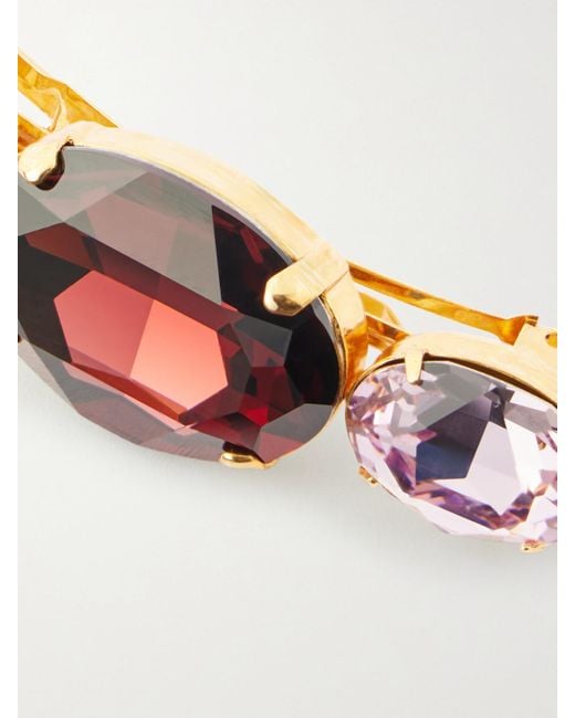 Jennifer Behr Pink Adrienne-Tone Crystal Hair Clip