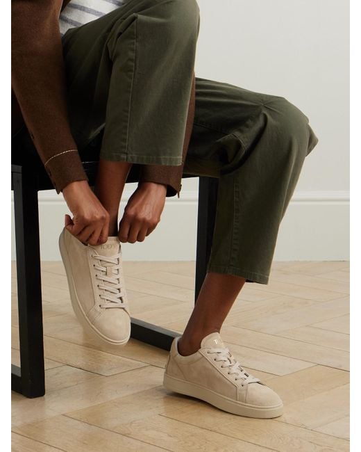 Tod's Natural Cassetta Suede Sneakers