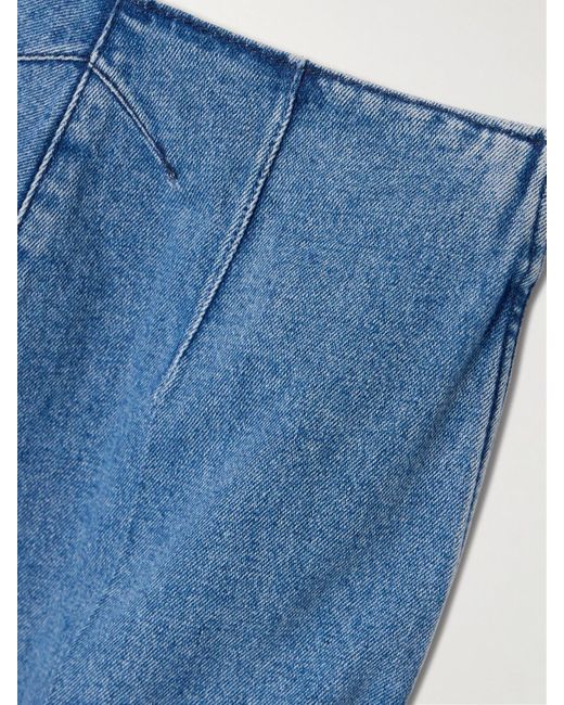 Patou Blue Iconic Hoch Sitzende Jeans Mit Geradem Bein