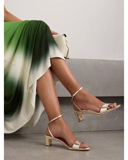 Sandales En Cuir Craquelé Métallisé Alice Loeffler Randall en coloris White