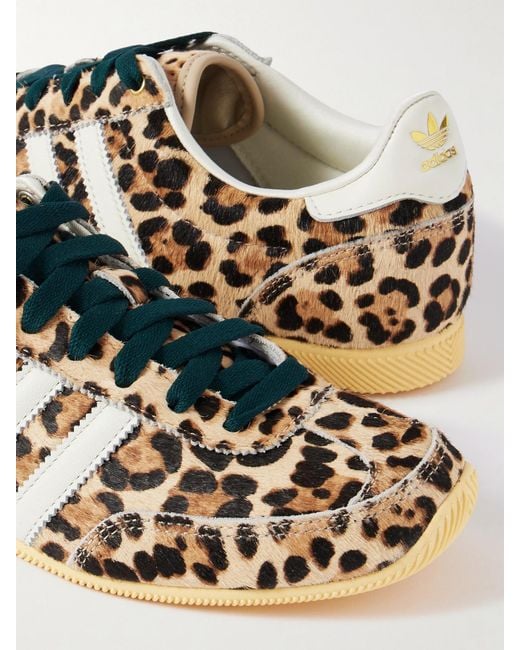 Adidas Originals Multicolor Japan Leather-Trimmed Leopard-Print Calf Hair Sneakers