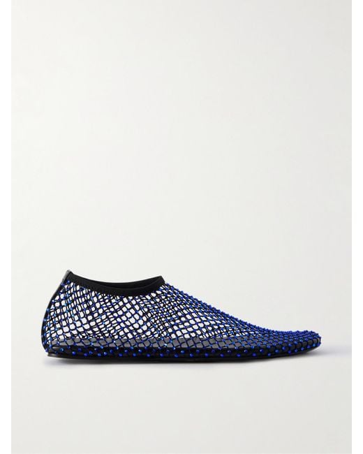 Christopher Esber Blue Minette Flache Schuhe Aus Mesh Mit Kristallen
