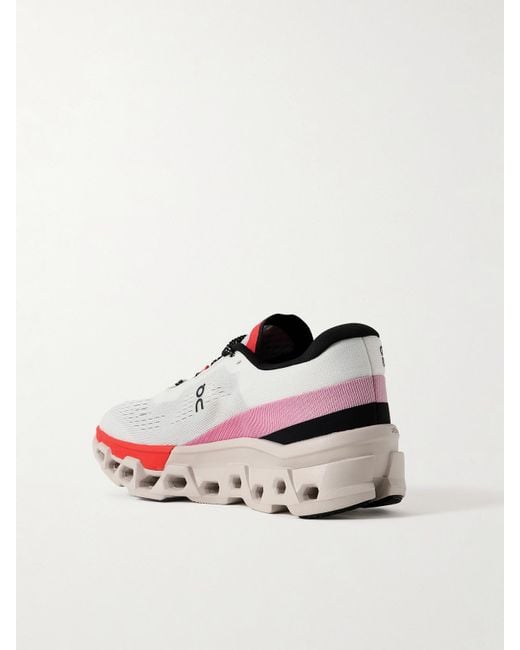 On Shoes White Cloudmster 2 Sneakers Aus Mesh Mit Gummibesätzen