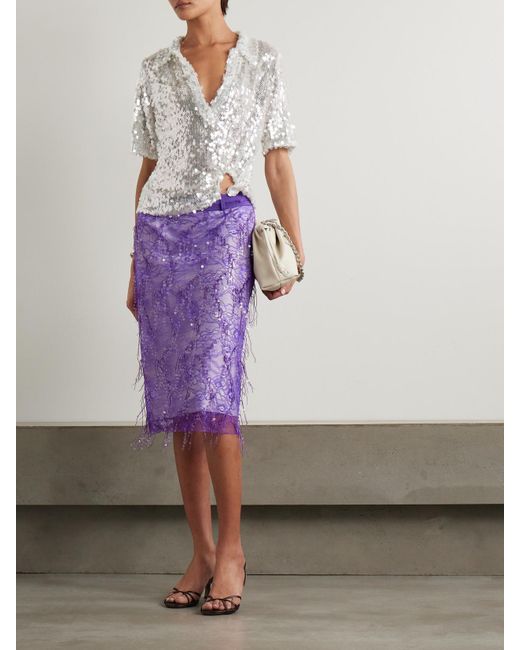 Christopher Esber White Opaline Embellished Mesh Blouse