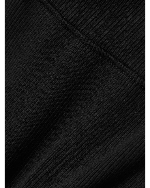 ÉTERNE Black Leggings Aus Geripptem Jersey Aus Einer Baumwoll-Modalmischung Mit Stretch-Anteil