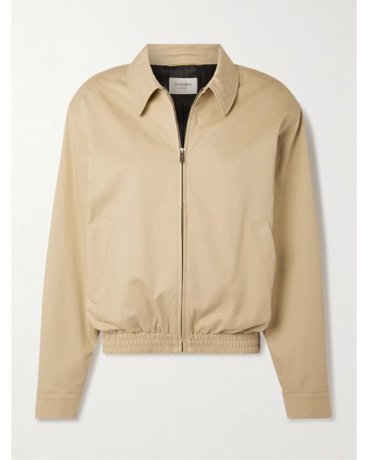 Saint Laurent Natural Cotton-Twill Jacket