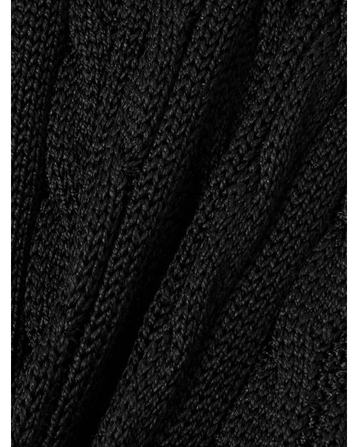 Ralph Lauren Black Asymmetrischer Pullover Aus Seide