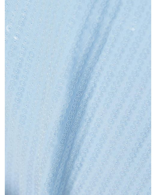 ROTATE BIRGER CHRISTENSEN Blue Minikleid Aus Recyceltem Stretch-Jersey Mit Pailletten