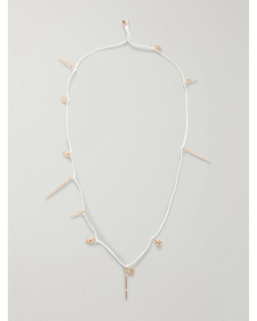 Gabriela Hearst White Tone Charm Necklace