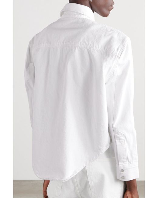 Wardrobe NYC White Denim Jacket