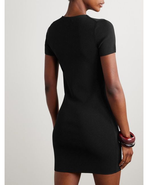 Nili Lotan Black Palma Minikleid Aus Jersey Mit Schnürung
