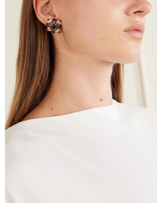 Jennifer Behr Metallic Perola-Plated Crystal Earrings