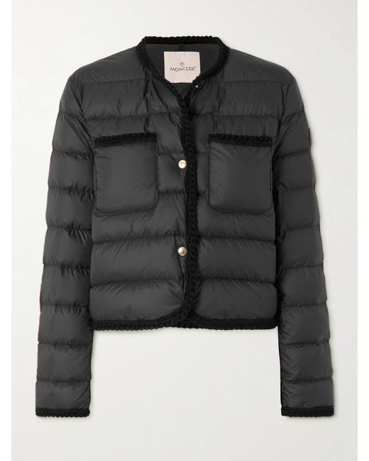 Moncler Black Gencay Quilted Shell Down Jacket