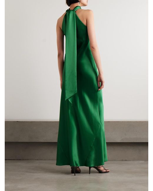 galvan sienna satin halterneck midi dress Galvan Sienna satin midi dress Galvan