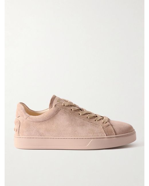 Tod's Pink Cassetta Suede Sneakers