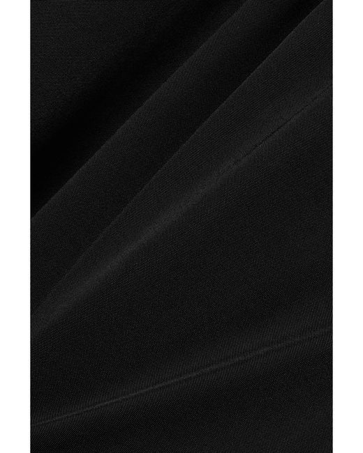 Et Ochs Black Bella Gathered Satin-Jersey Midi Dress