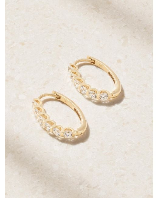 Ileana Makri Natural 14-Karat Diamond Hoop Earrings