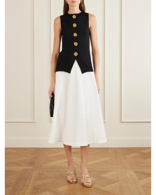 Altuzarra Black Harper Knitted Top
