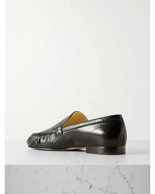 Proenza Schouler Black Park Loafers Aus Strukturiertem Glanzleder Mit Verzierung